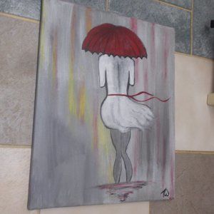 "Stepping Out" acrylic painting, 16"x20"